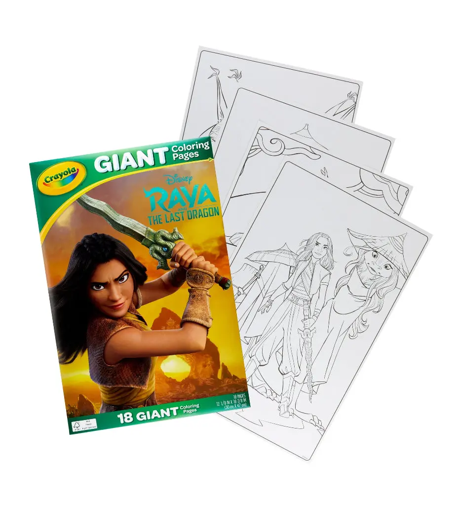 Crayola Giant Coloring Book, Featuring Raya And The Last Dragon And 18 Pages 1