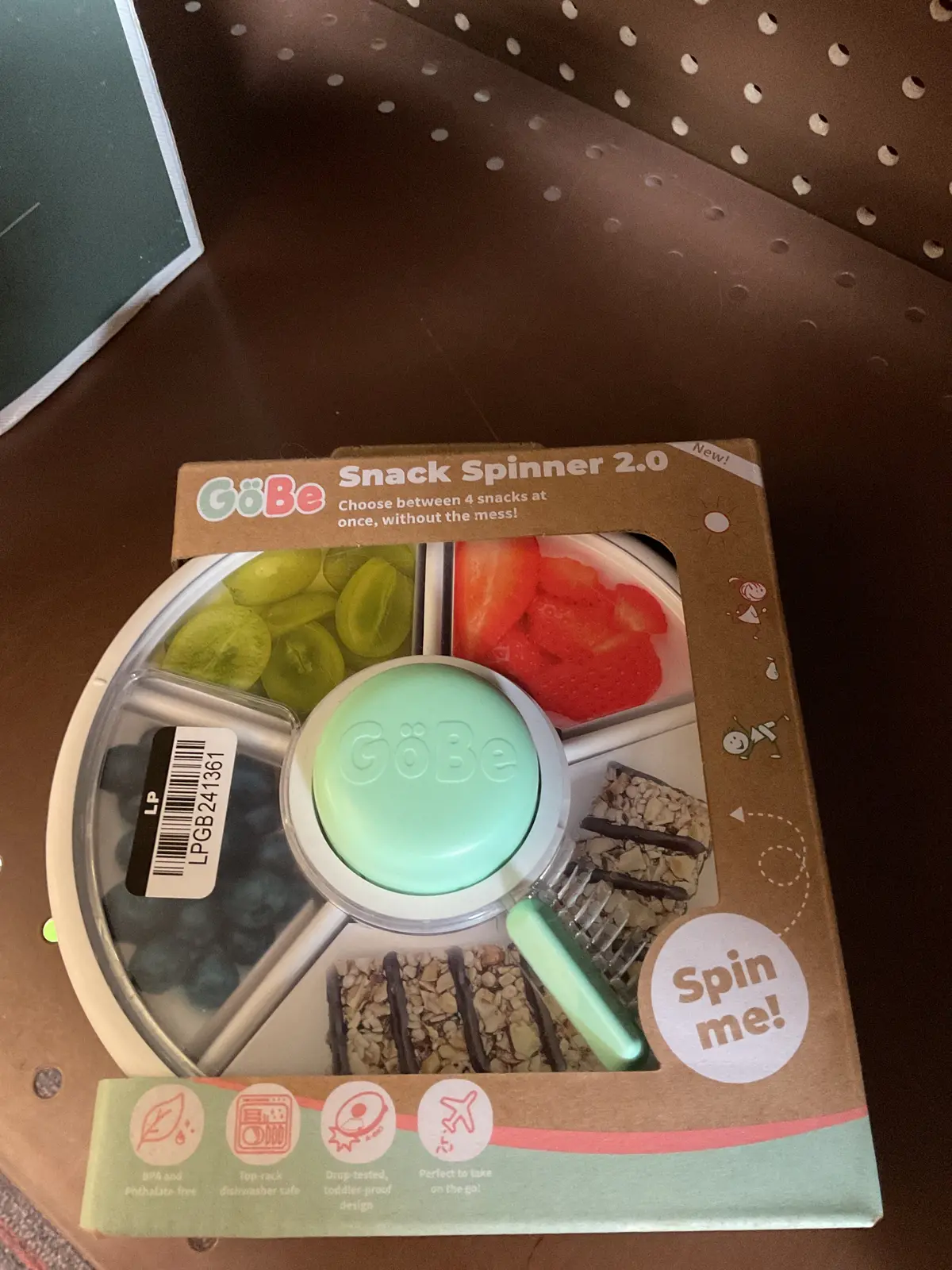 Gobe Kids' Snack Spinner Slide Baby And Toddler Food Storage Container - 11Oz 1