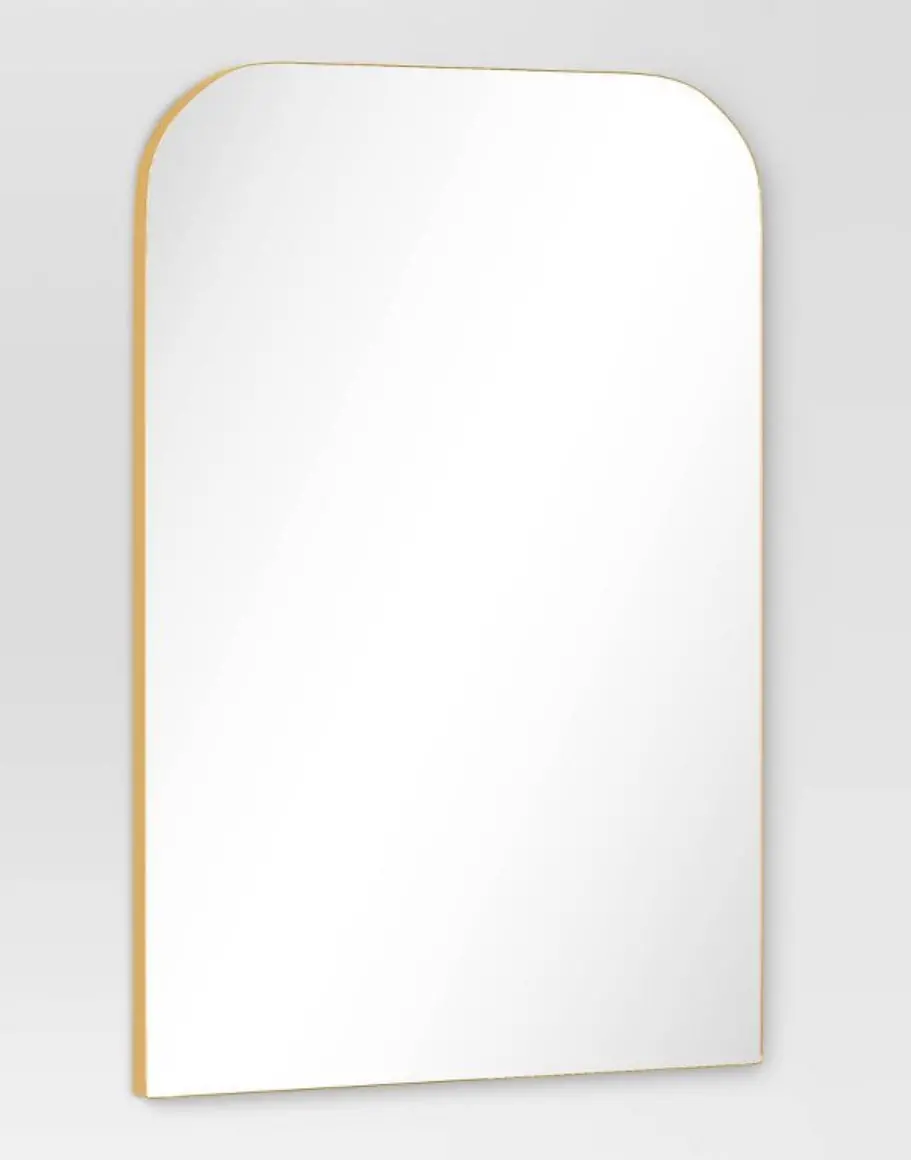 24" X 36" Infinity Mantle Mirror Brass (Top Is Damaged) 1