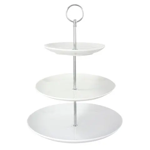 Cookinglife Etagère / Serveertoren Food For Fun Ø 16, 21 & 26 Cm - 3-Laags - 34 Cm Hoog 1