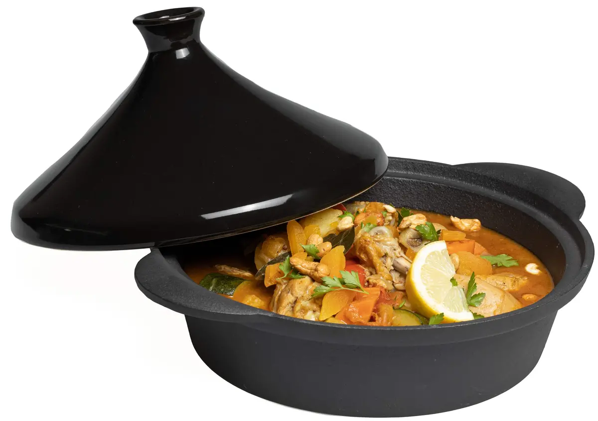 Blackwell Tajine Inductie - Zwart Ø 30 Cm / 3 Liter - Zonder Anti-Aanbaklaag - Geschikt Voor Alle Warmtebronnen 1