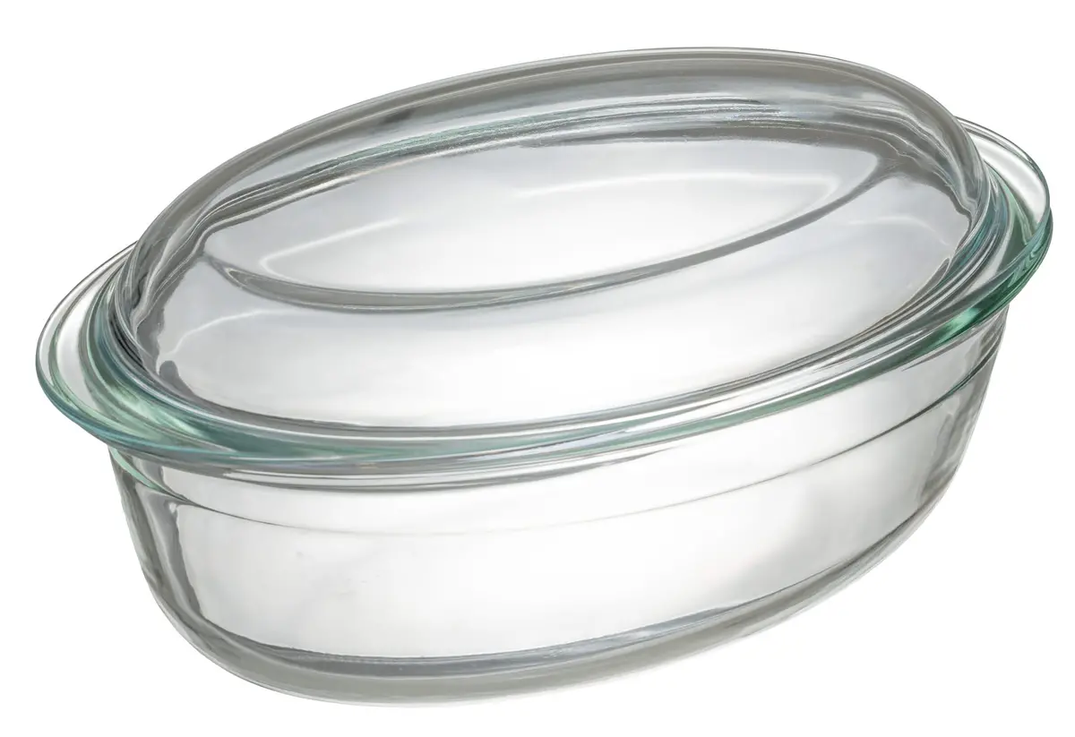 Sareva Ovenschaal Met Deksel Glas - Ovaal - 28 X 19 X 9.5 Cm / 4 Liter 1