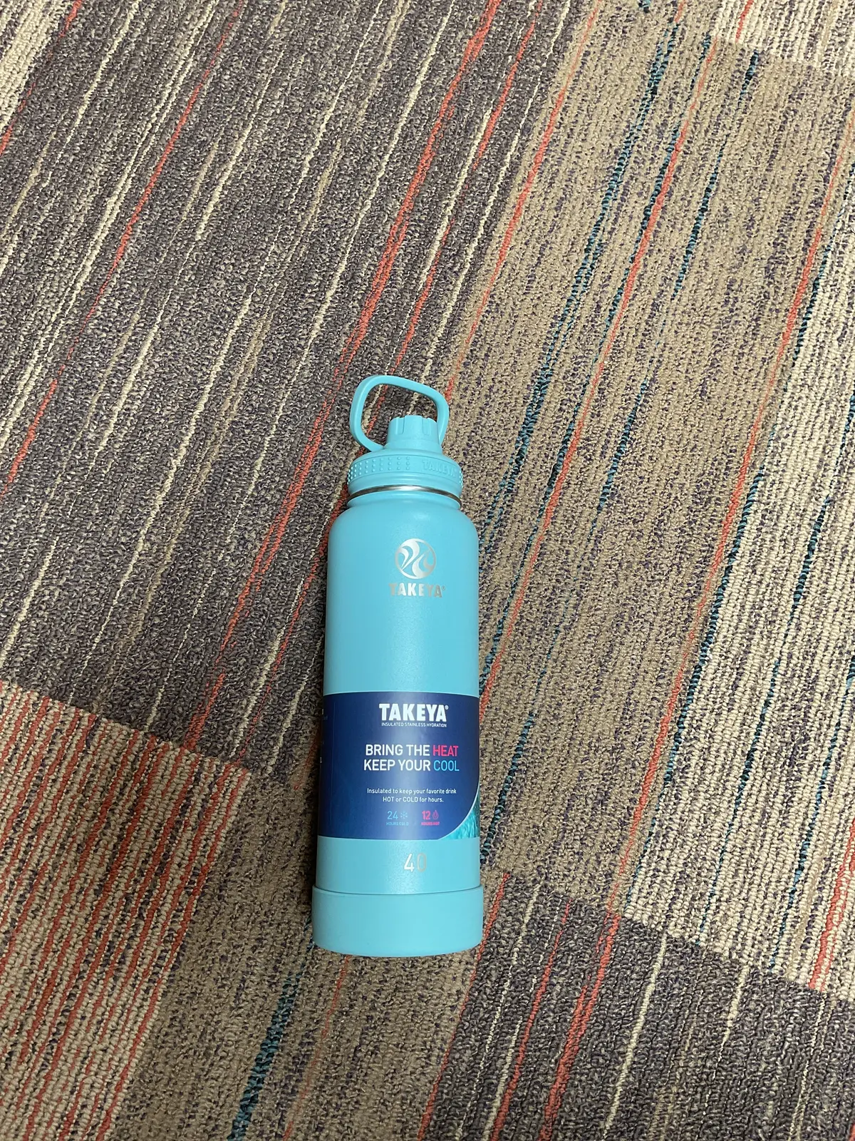 Takeya Actives Insulated Stainless Steel Water Bottle Lid 40 Oz 1