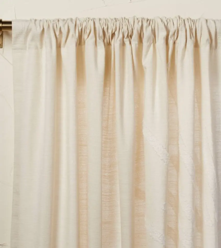 50"X84" Light Filtering Sunburst Window Curtain Panel Ivory 1