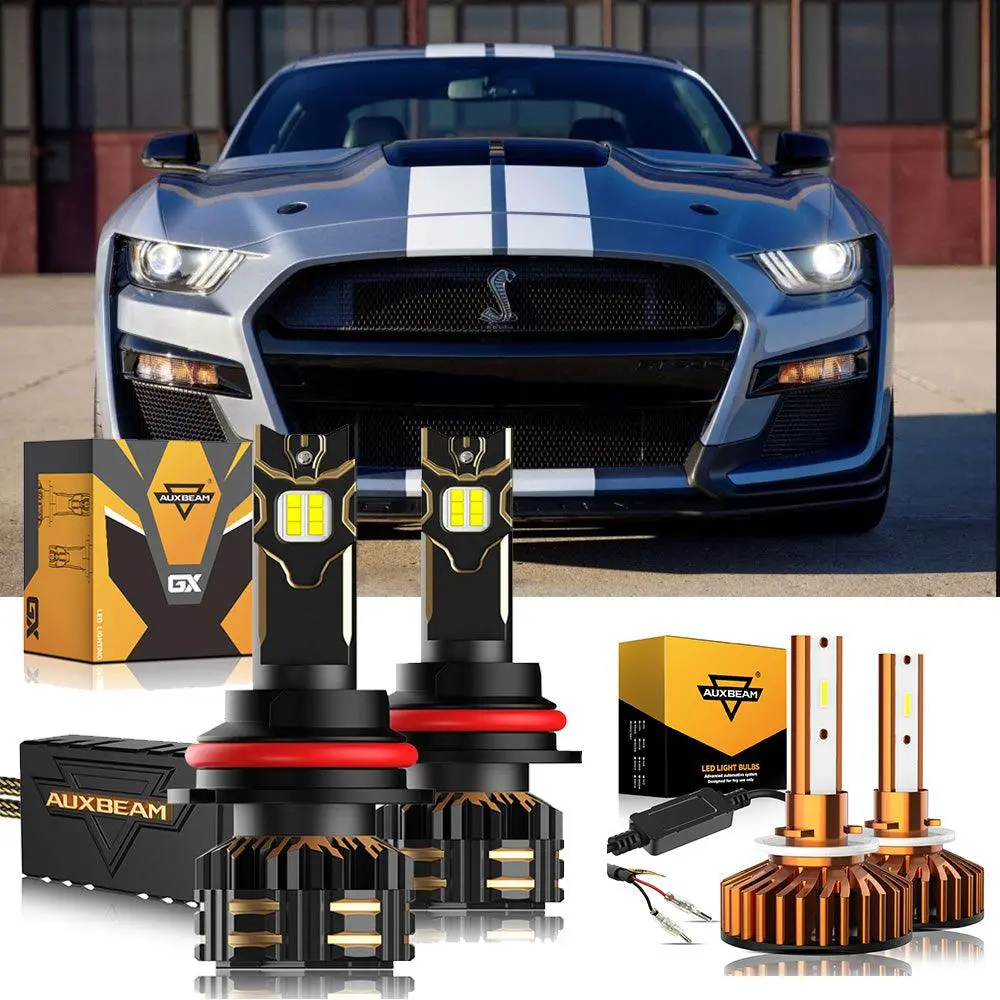 For 2000 Ford Mustang (Base/Gt/Svt Cobra R) 9007 Led Headlight Bulbs 1