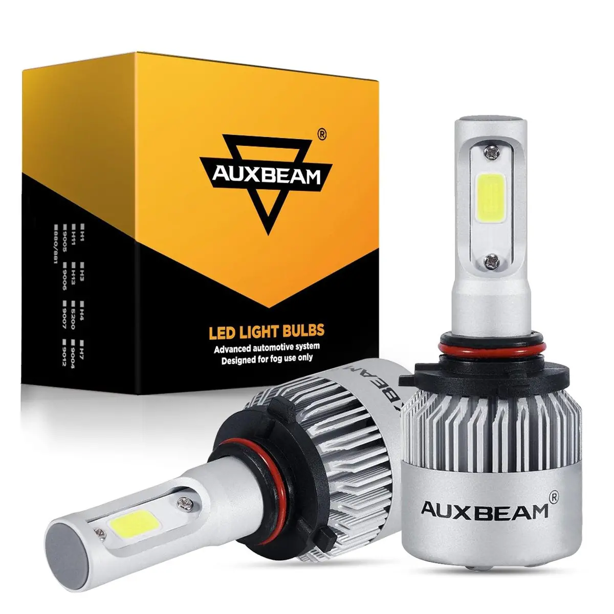9005 Led Headlight Bulbs 72W 8000Lm S2 Series Super Brightest Cob 6500K Cool White | 2 Bulbs 1