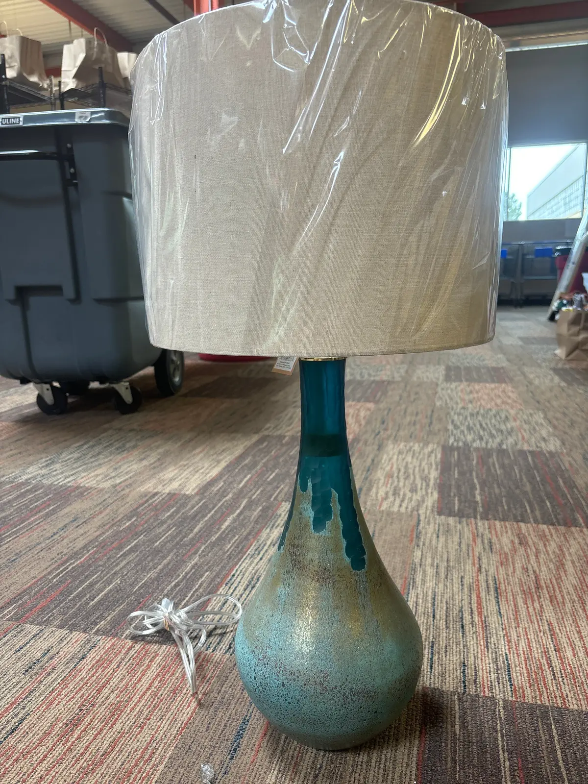 Glass Table Lamp With Opal Finish - New 1