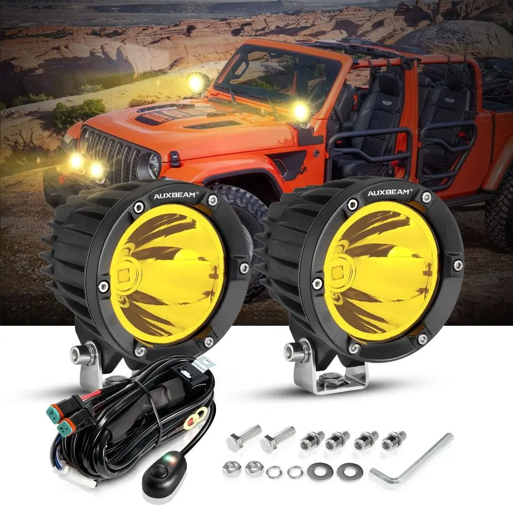C4 Series | 4 Inch 100W Spot Round Led Pods Amber Led Driving Lights 1