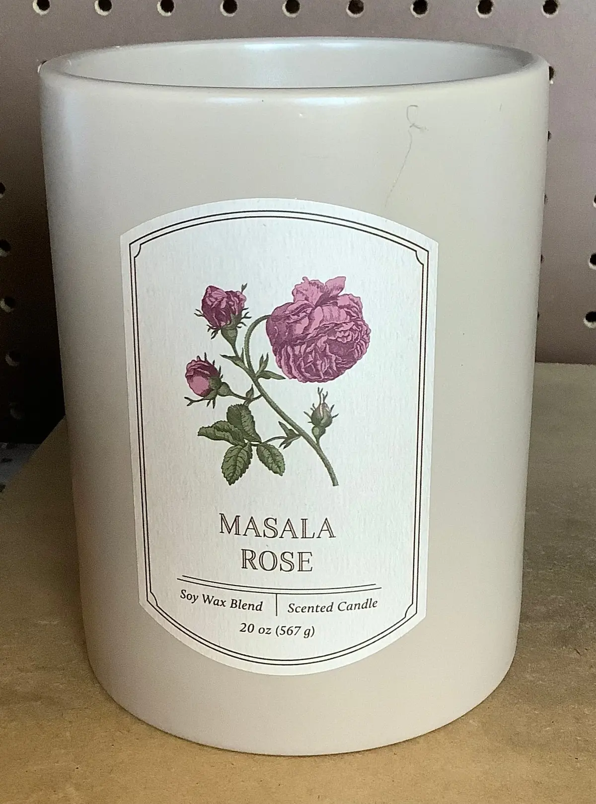 20Oz Ceramic Masala Rose Candle Pink 1
