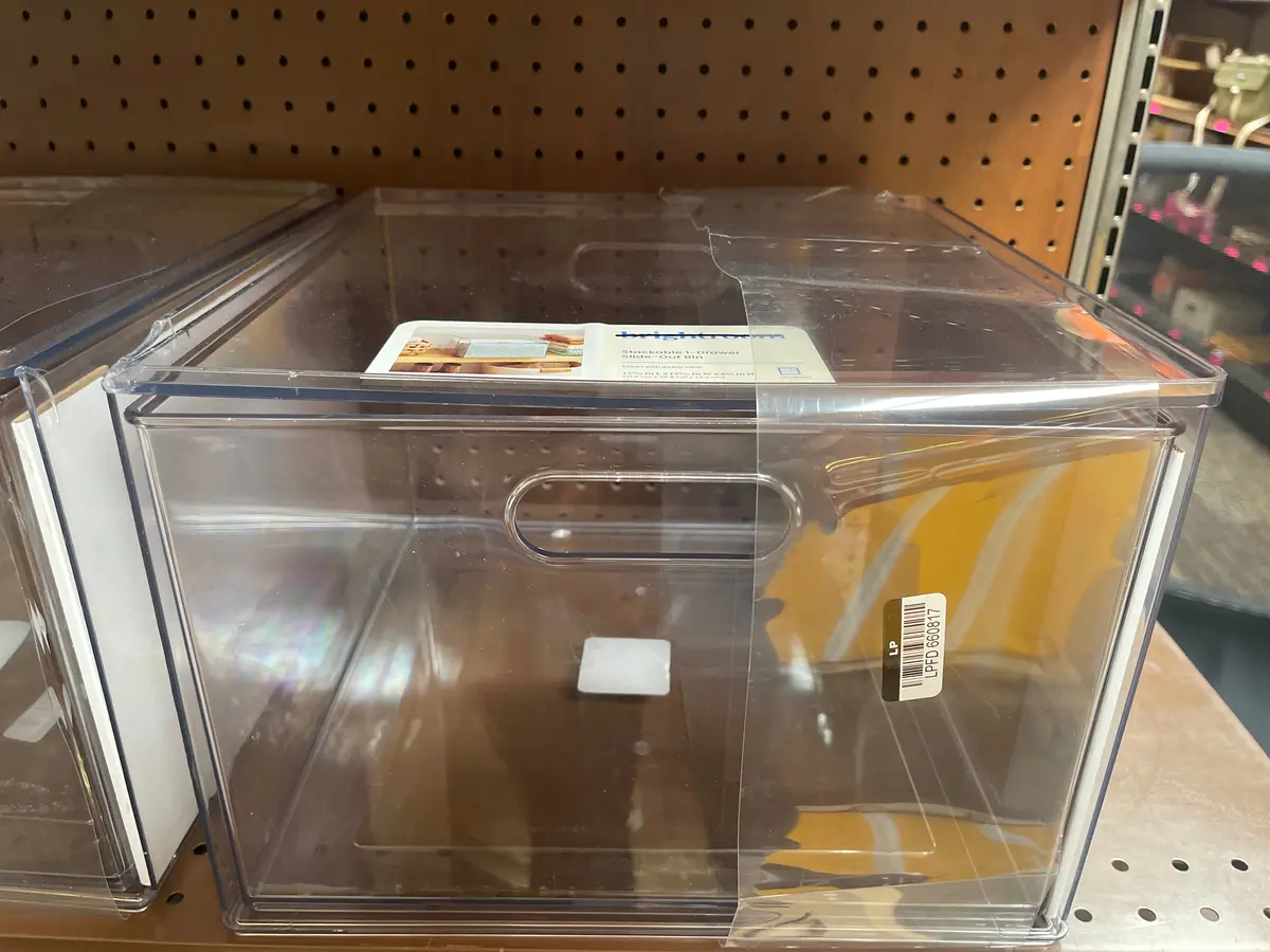 All Purpose Single Drawer Storage Clear(Cracked) 1