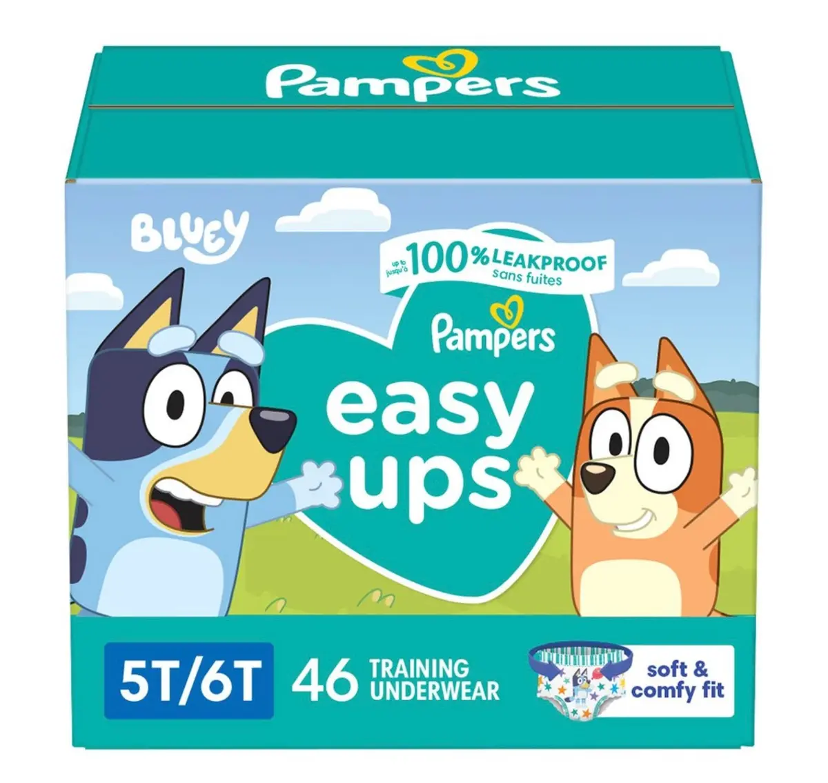 Pampers Easy Ups Bluey Training Underwear - Size 5T-6T
- 46Ct 1