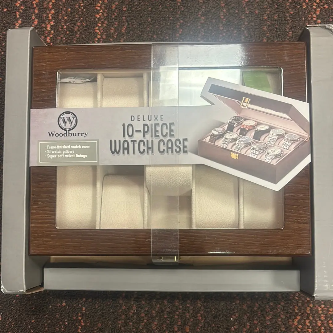 Woodburry Deluxe 10-Piece Watch Case 1