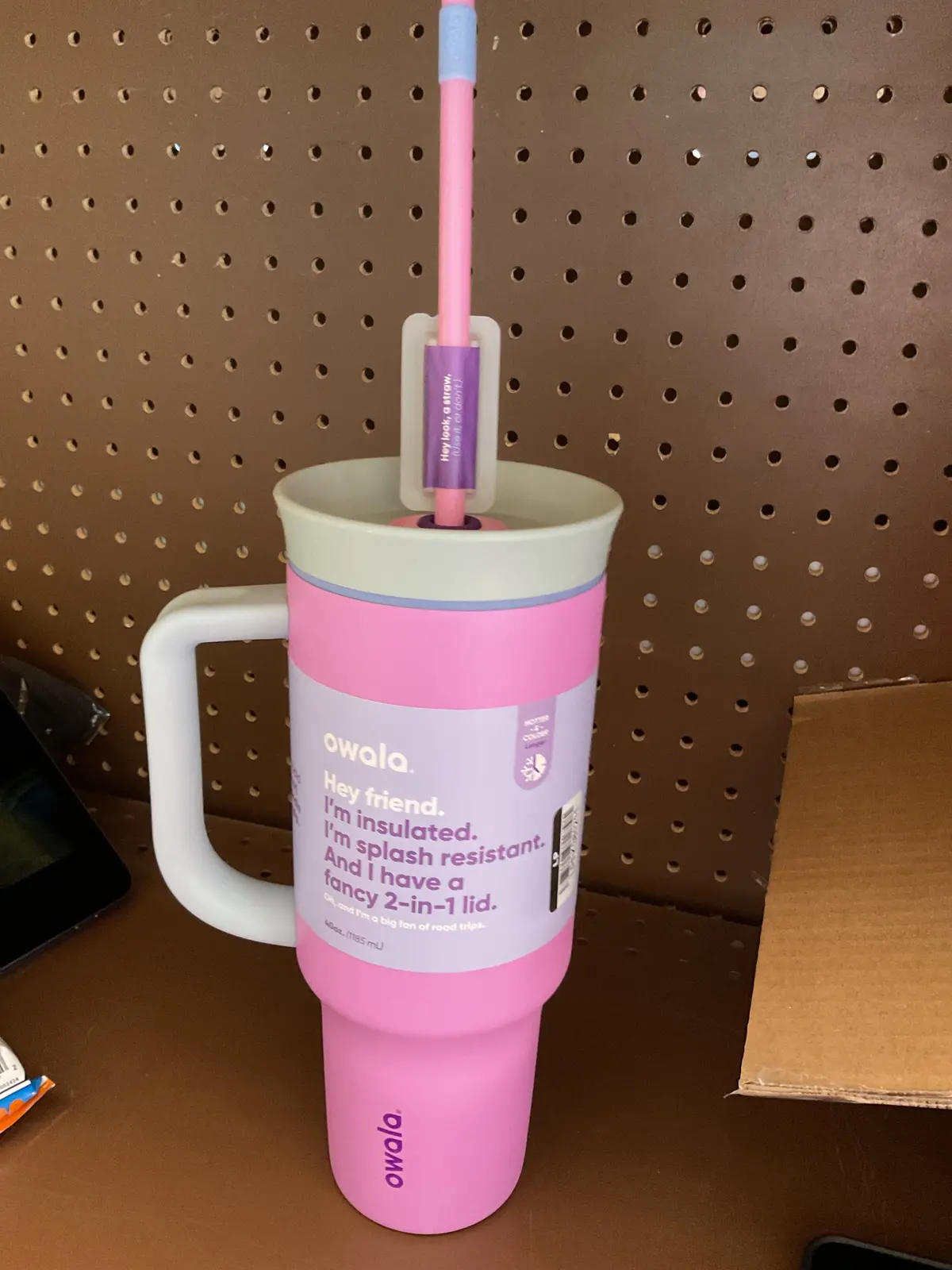 Owala 40Oz Stainless Steel Straw Tumbler - Electric Orchid(Slightly Damaged) 1