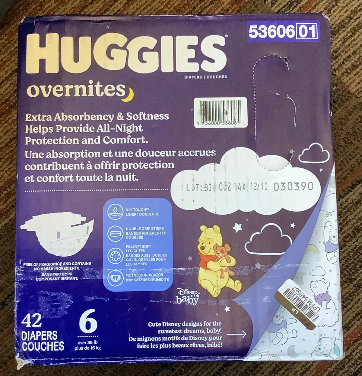 Huggies Disposable Overnight Diapers - Size 6 - 42Ct 1