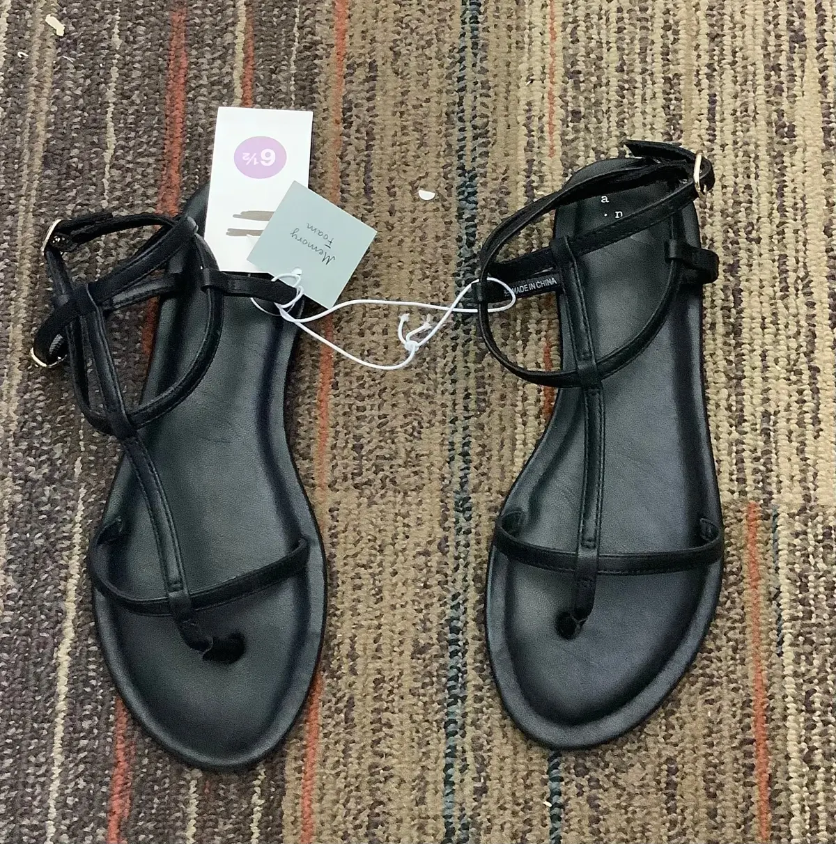 Ladies Gillian Gladiator Sandals - Black 6.5 1