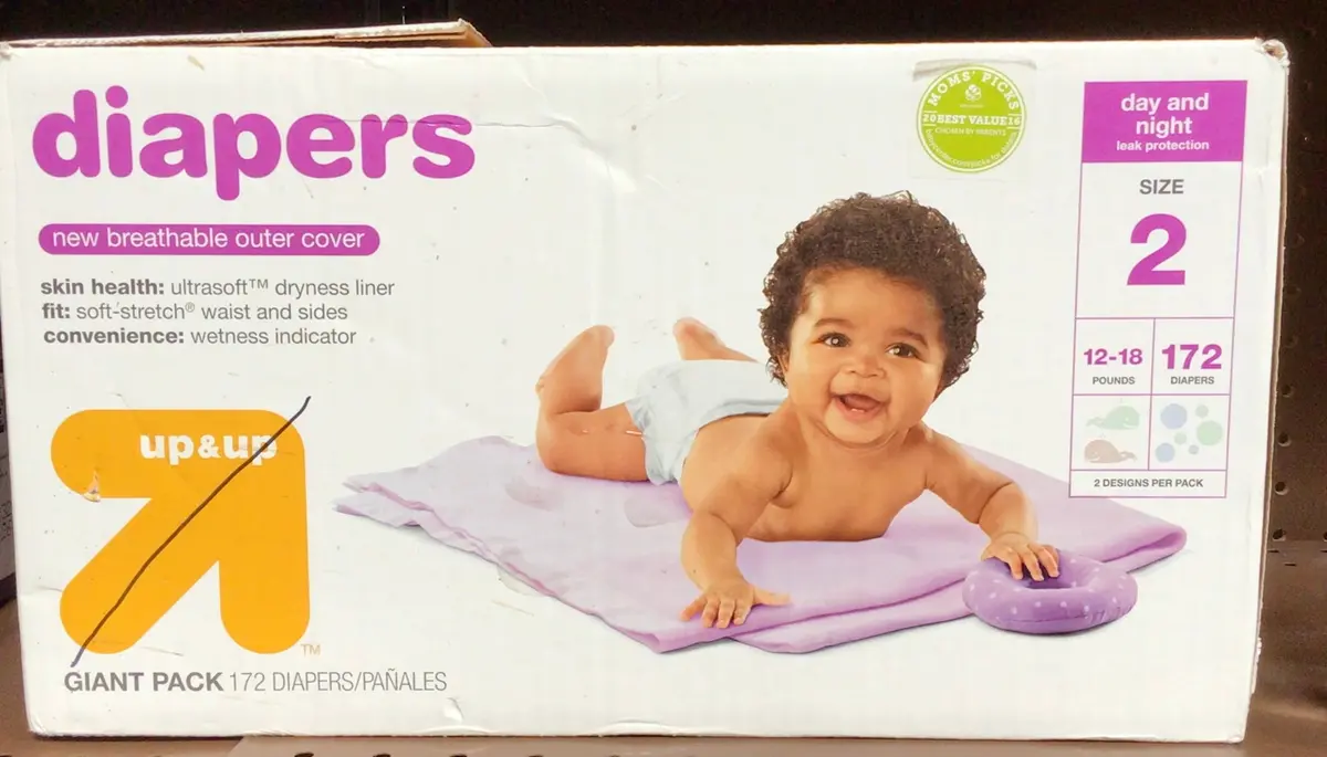 Disposable Diapers Day And Night Size 2, 172Ct 1