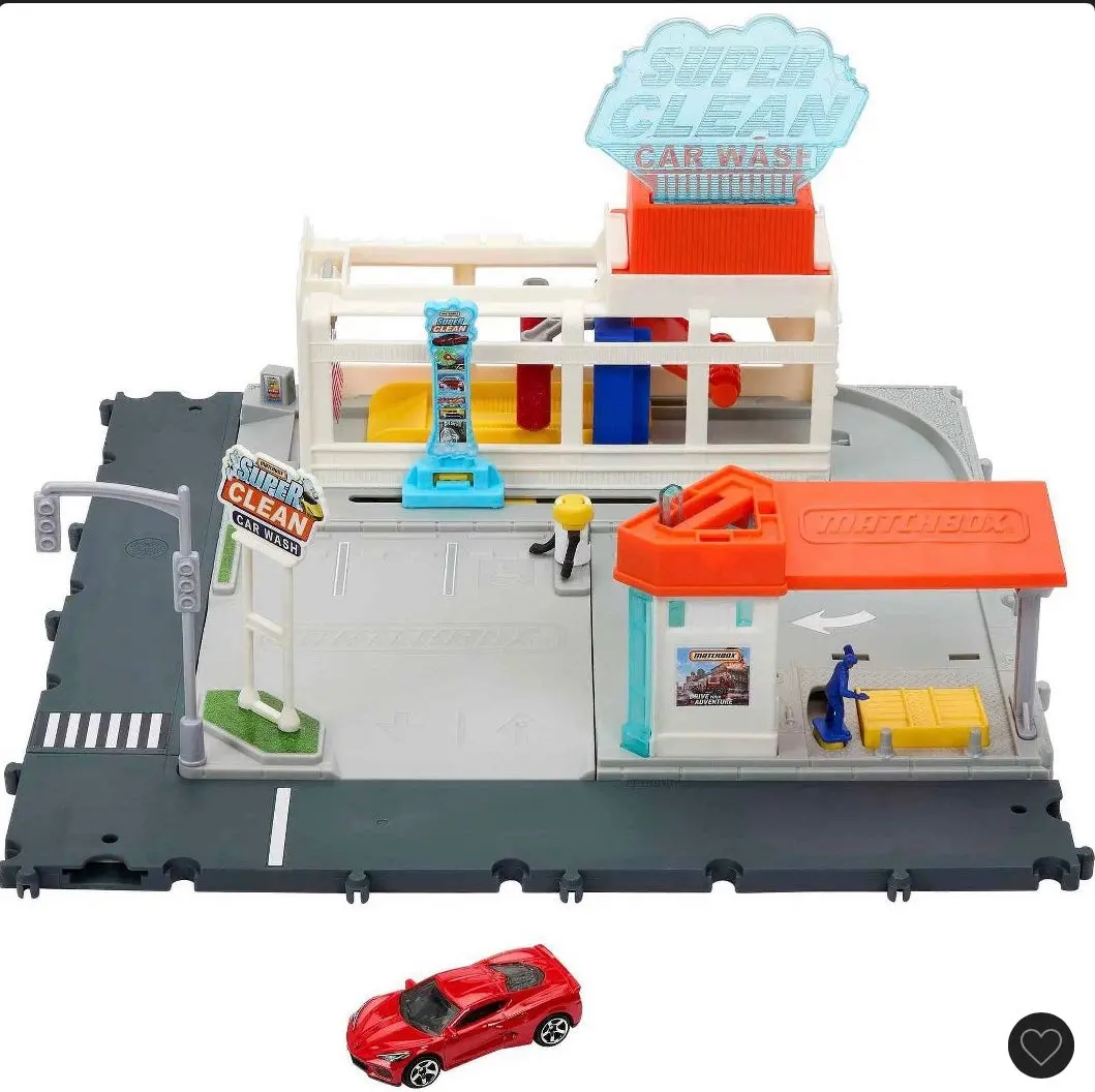 Mbx Action Drivers Super Car Wash Playset 1