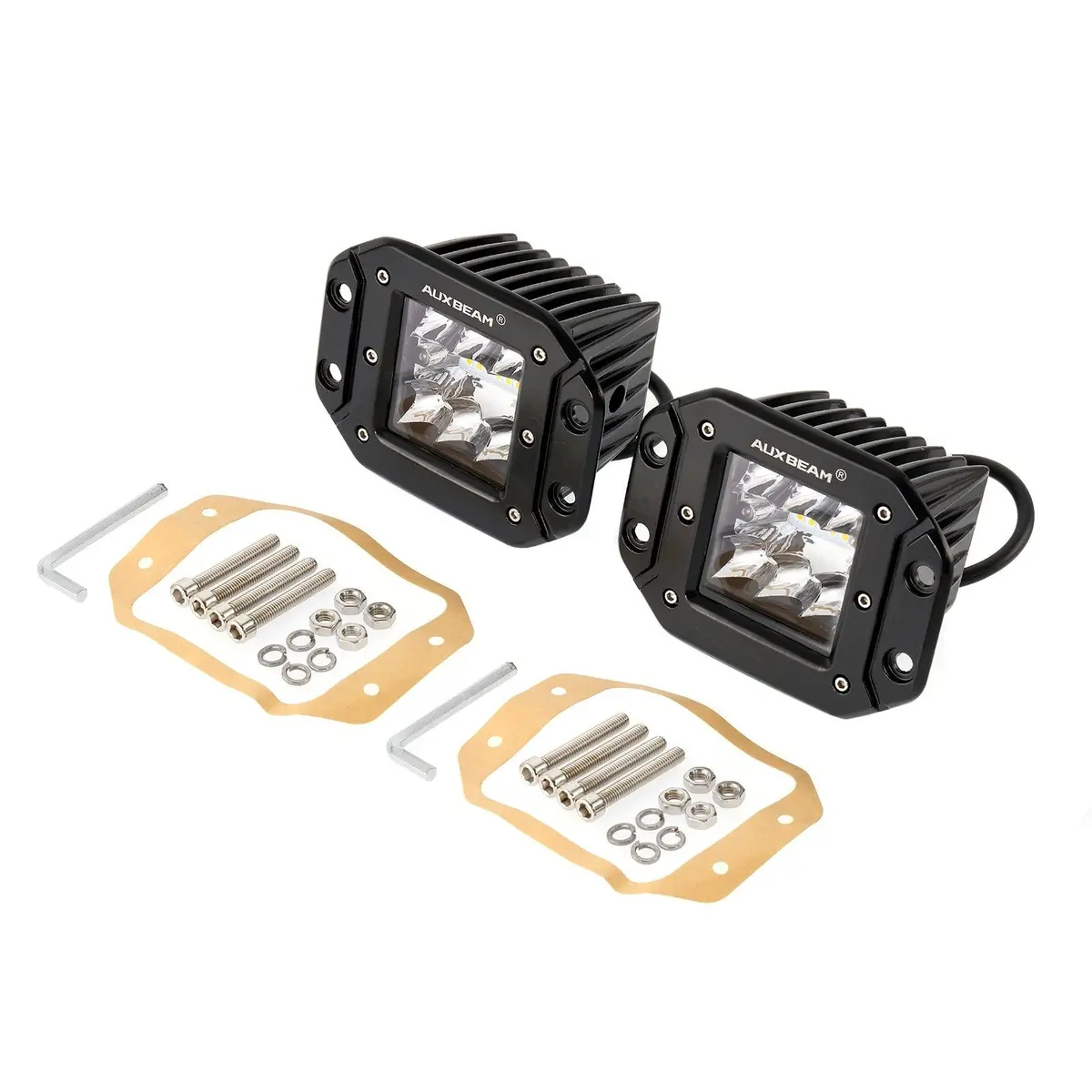 (2Pcs/Set) 3 Inch 72W 6 Modes White&Amber Led Working Light For Suv Atv Utv Trucks Pickup Boat 1
