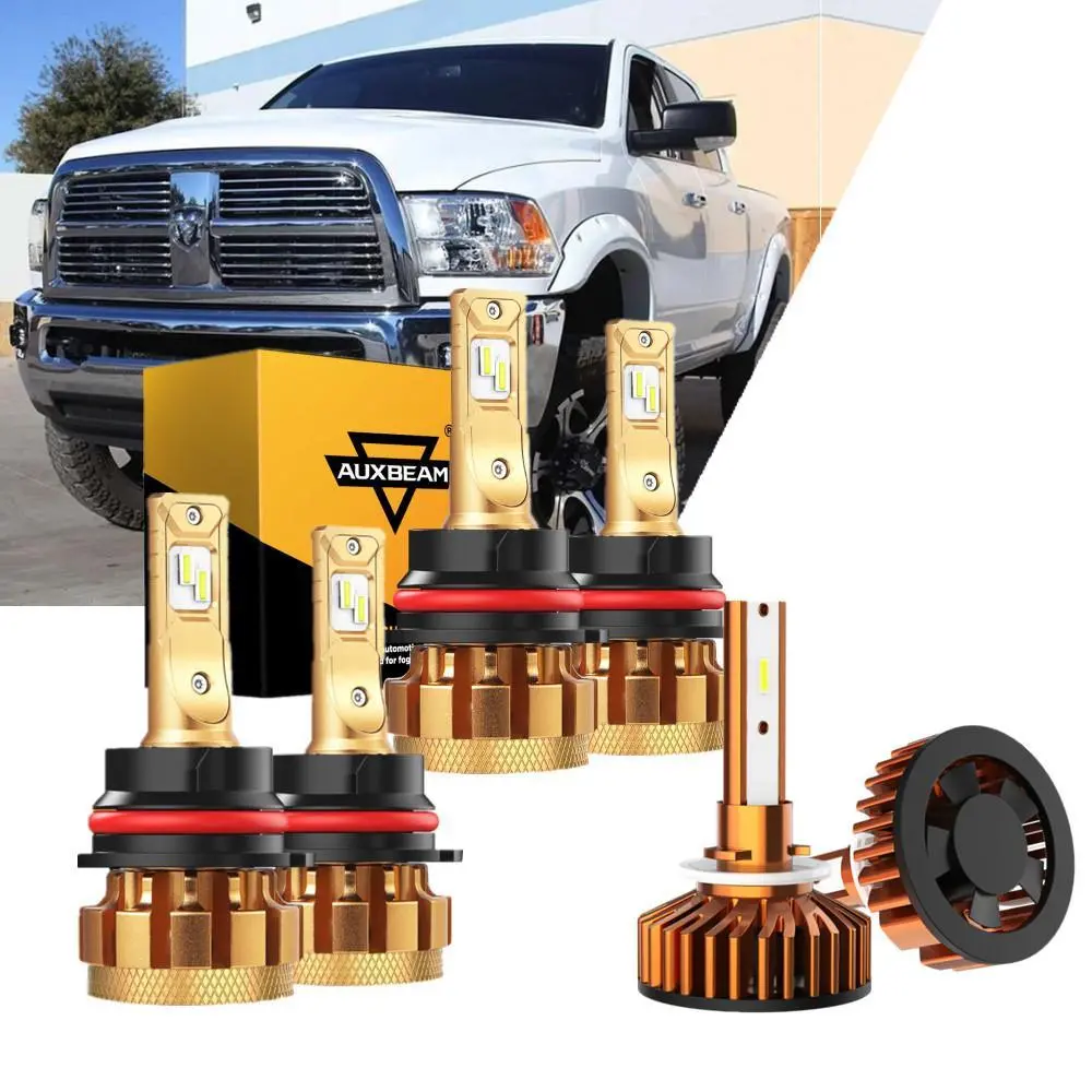 For 2000-2001 Dodge Ram 1500(With 4 Headlamps) F-16 Plus Series Built-In Canbus Automotive Grade 14000Lm Led Light Bulbs High Low Beam Bundle 1