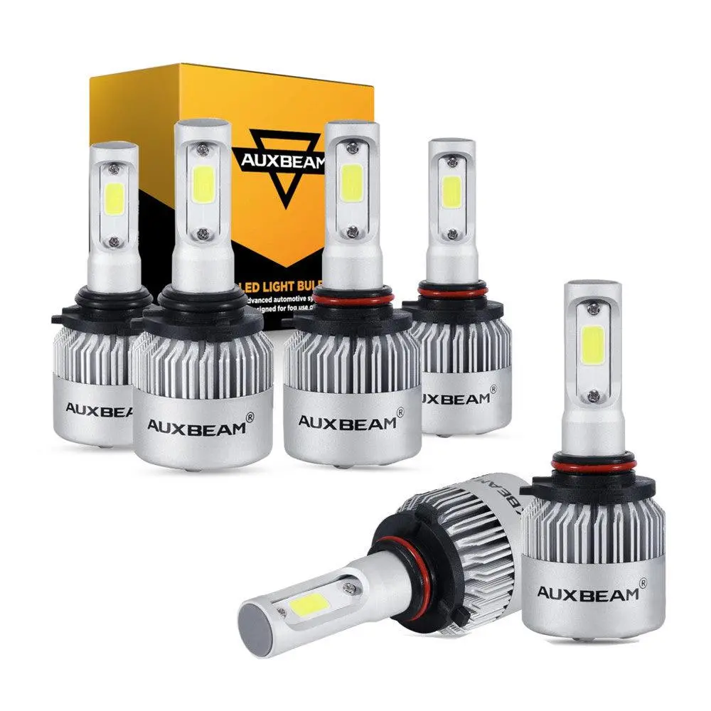 (6Pcs/Set) 9005+9006+9005 S2-Series Cob 24000Lm Led Light Bulbs High Low Beam Bundle 1