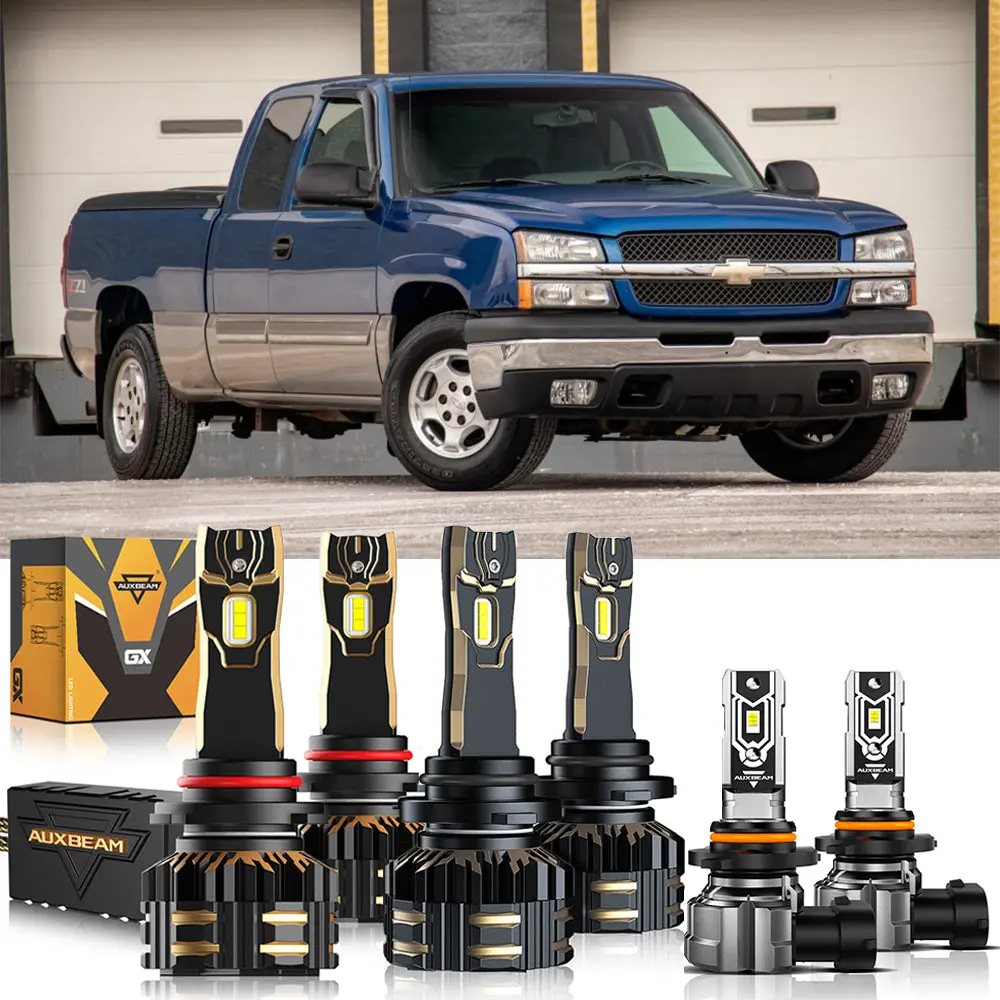 Fro 2003-2006 Chevrolet Silverado 1500 9005 9006 Led Headlight Bulbs Bundle 1
