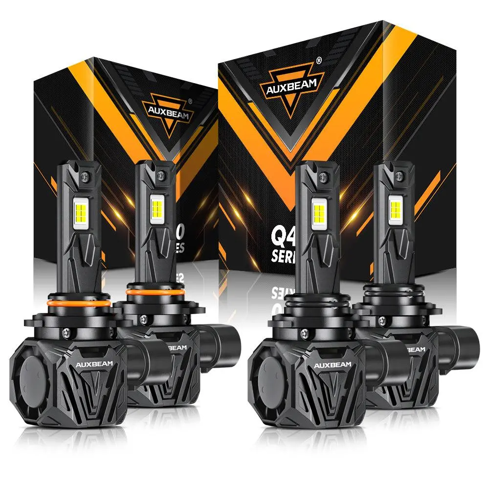 🆕9005+9006 Led Headlight Bulbs Q40 Series Ultra-High Brightness 120W 30000Lm 6500K Cool White | 4 Bulbs 1
