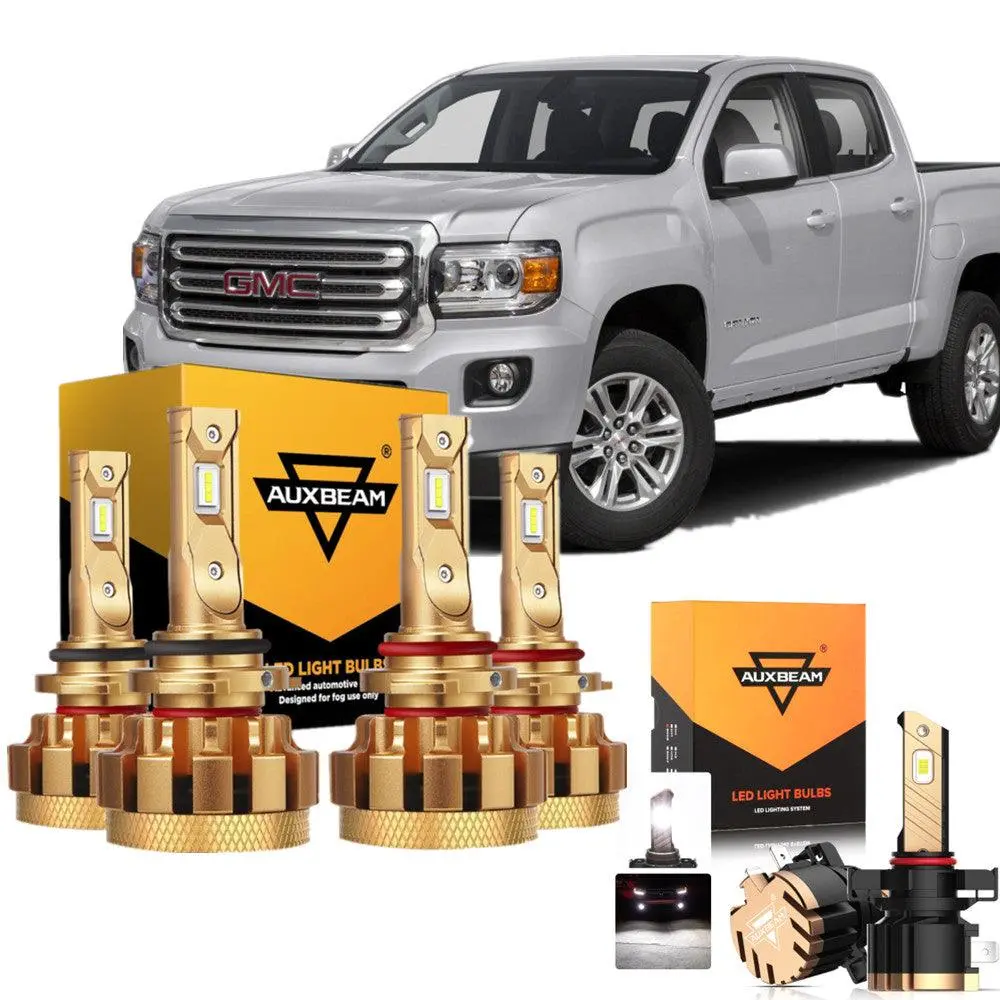 For 2004-2008 Gmc Canyon F-16 Plus Series Built-In Canbus Automotive Grade 14000Lm Led Light Bulbs High Low Beam Bundle 2