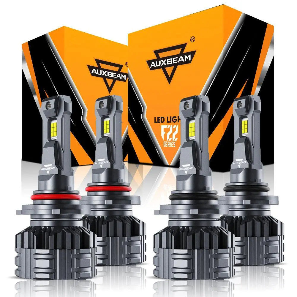 9005+9006 Led Headlight Bulbs 110W 24000Lm F22 Series High Brightness 6500K Cool White | 4 Bulbs 1