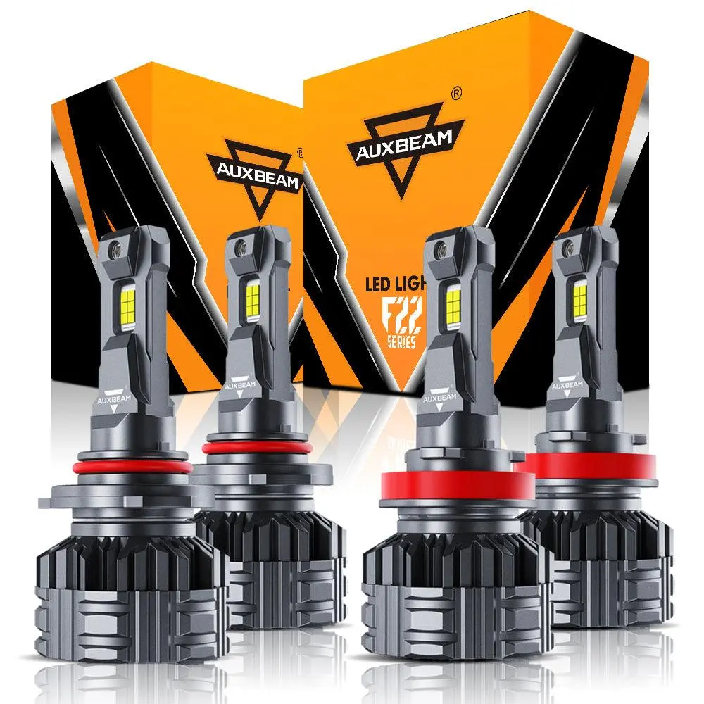 9005+H11 Led Headlight Bulbs 110W 24000Lm F22 Series High Brightness 6500K Cool White | 4 Bulbs 1