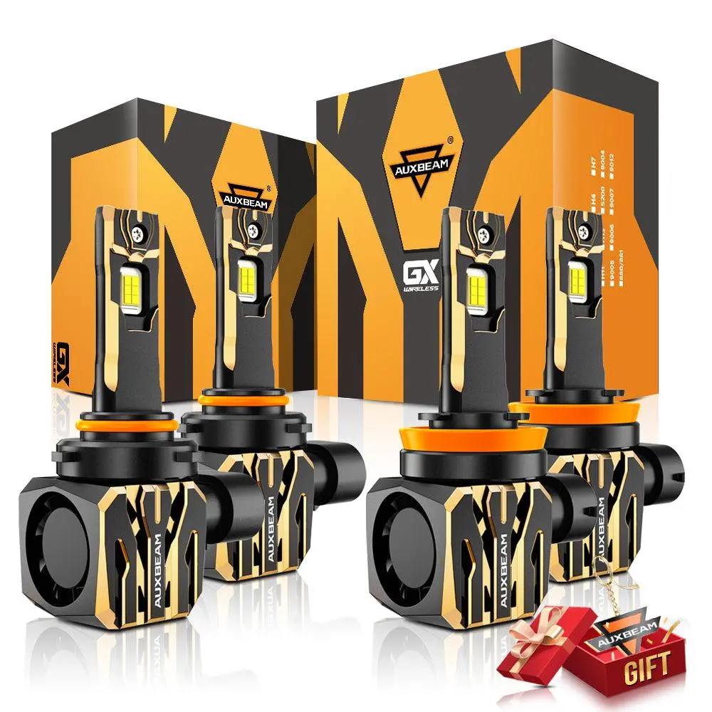 🆕9005+H11 Led Headlight Bulbs 120W 30000Lm Gx Plug&Play Series 6500K Cool White | 4 Bulbs 1