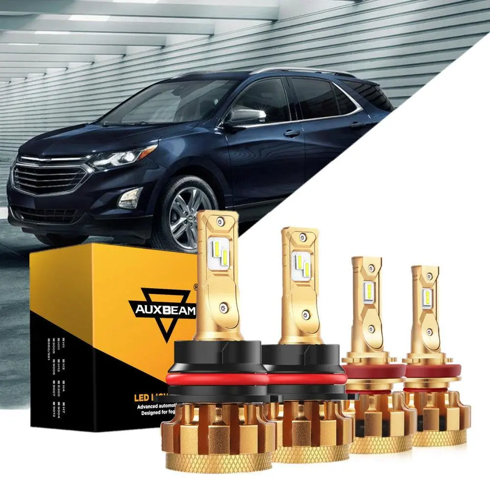 For 2005-2009 Chevrolet Equinox 9007/Hb5 F-16 Plus Series Automotive Grade 14000Lm Led Light Bulbs High Low Beam Bundle 1