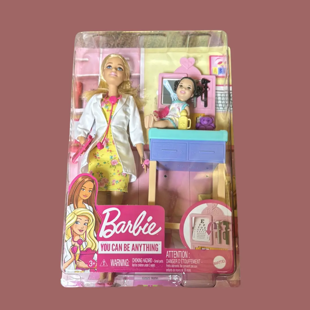 Barbie Careers Doll & Playset, Pediatrician Theme With Blonde Fashion Doll, 1 Patient Doll, Furniture & Accessories 1