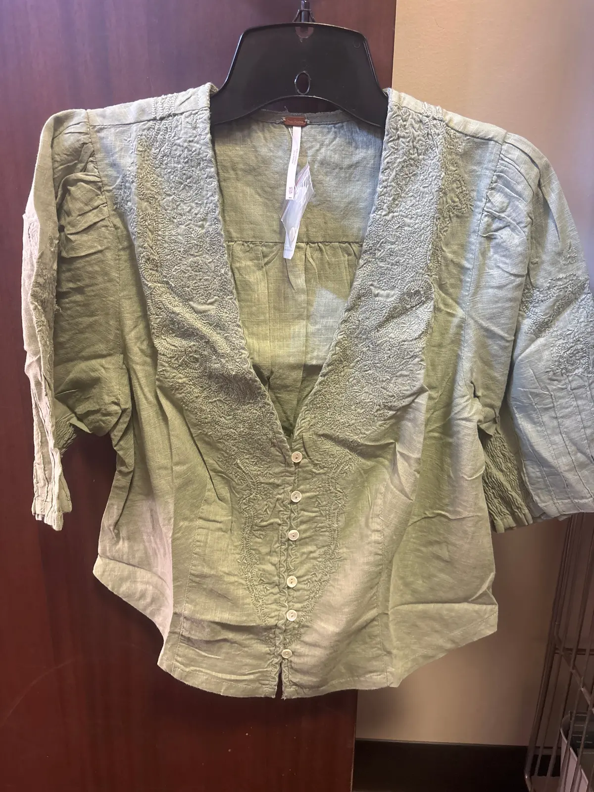 Ladies Free People Green Top 1
