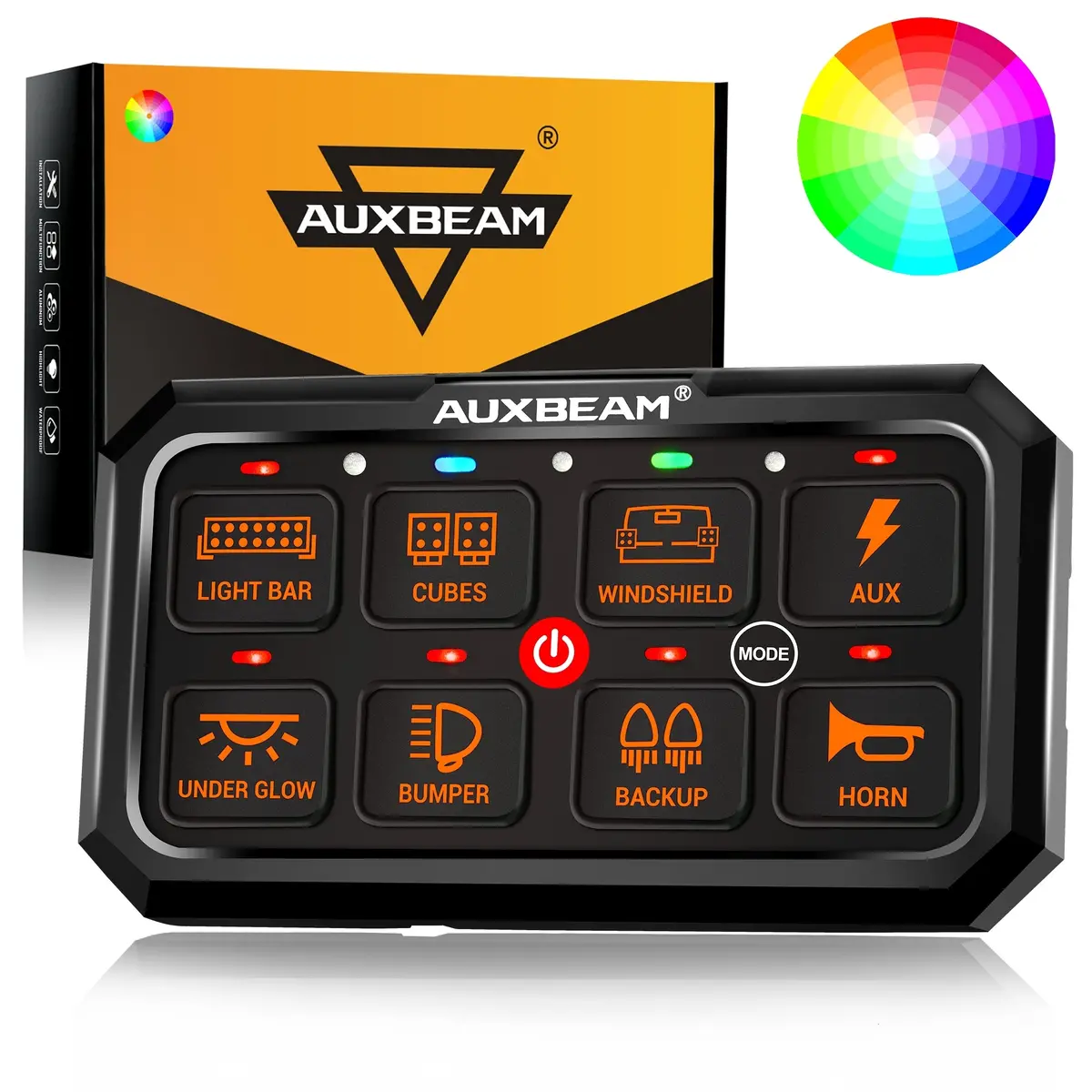 Rgb Series 8 Gang (Ra80 Xl) Switch Panel, Larger Size, Toggle/ Momentary/ Pulsed Mode Supported 1