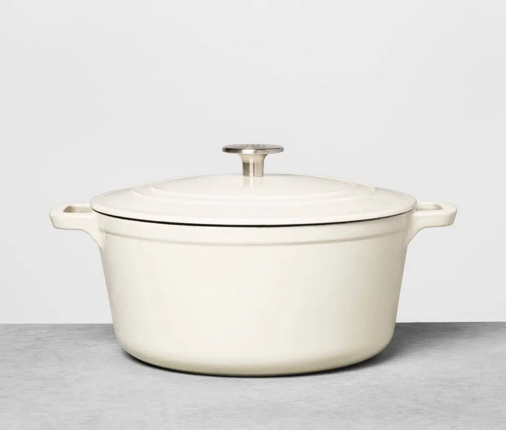 5Qt Enameled Cast Iron Dutch Oven Cream 1