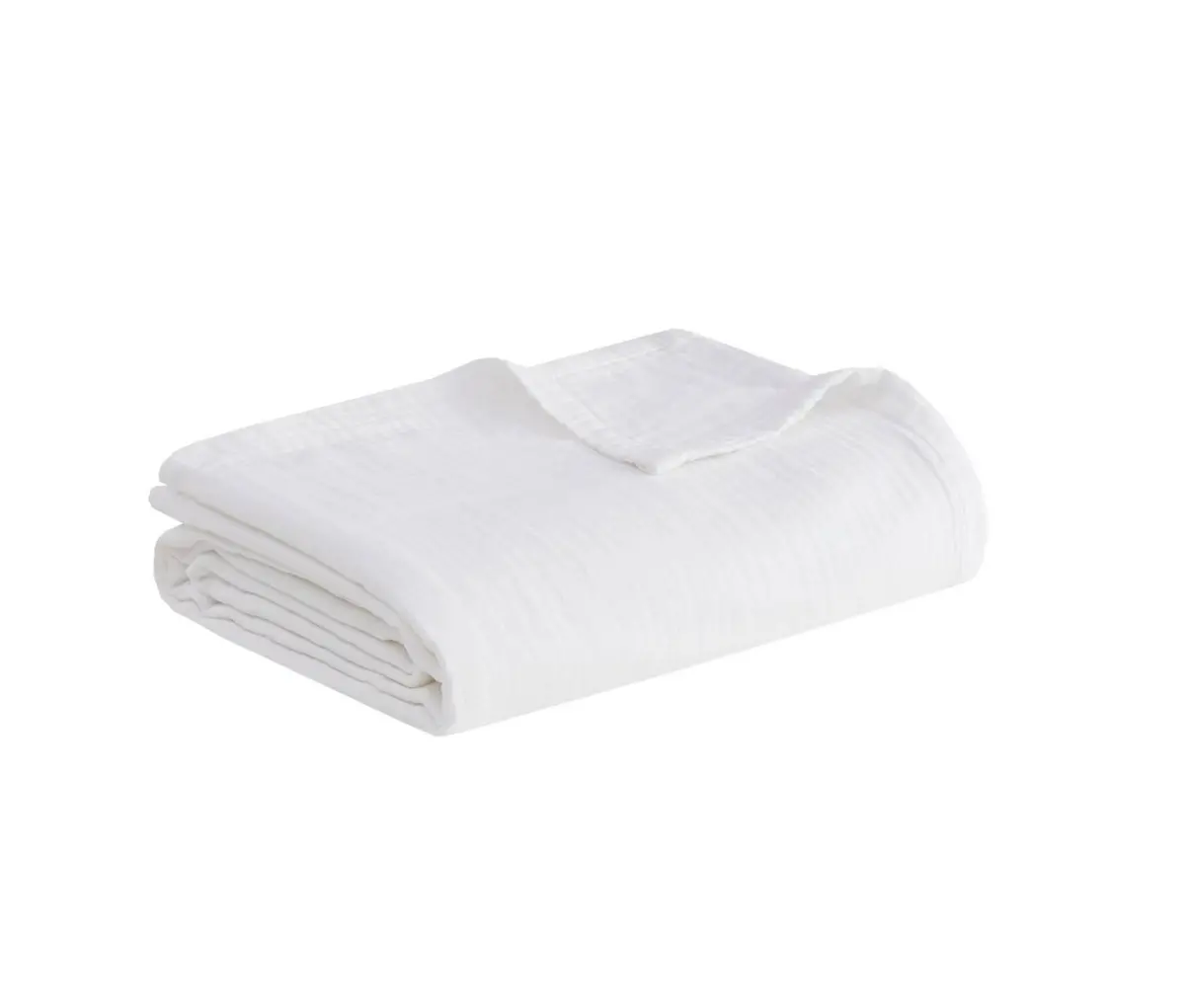 Full/Queen 100% Cotton Gauze Bed Blanket - White 1