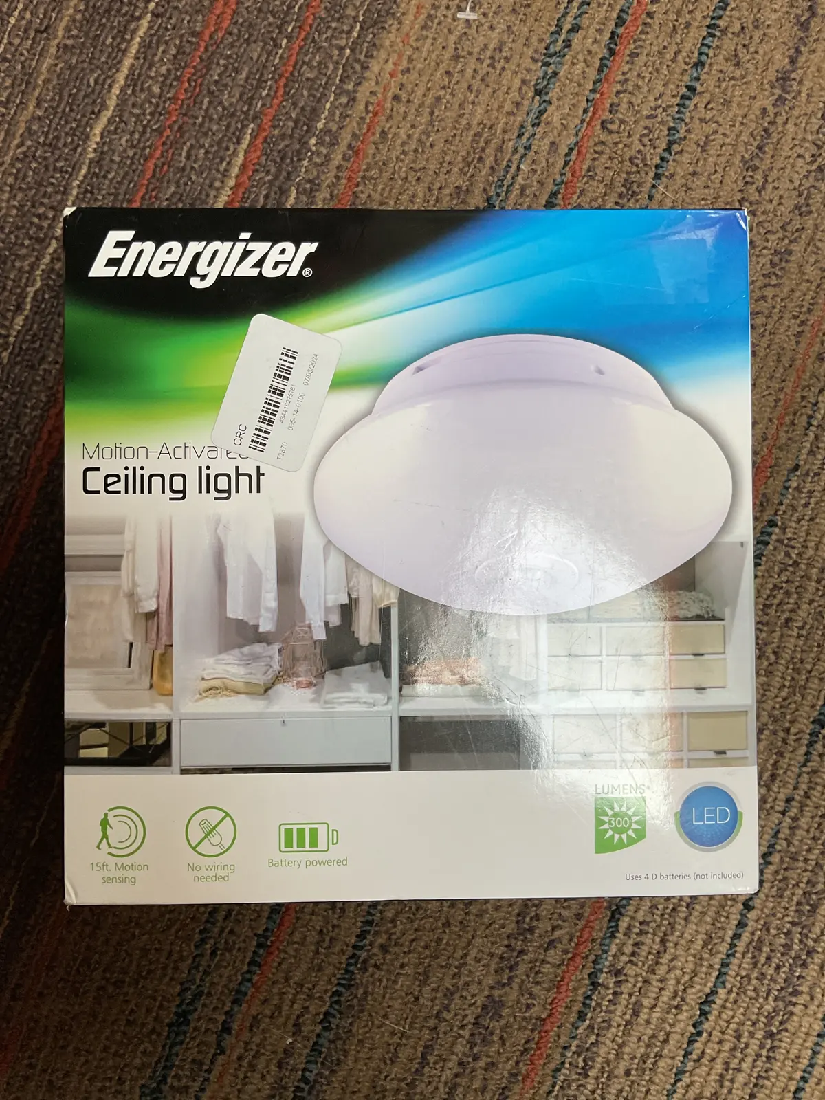 Energizer 300 Lumens Indoor Led Ceiling Fixture Motion
Sensing Ceiling Lights White 1