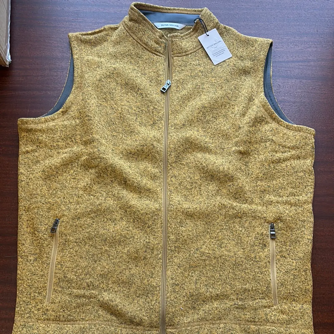 Peter Millar Men’S Mustard Yellow Speckled Vest - Large 1