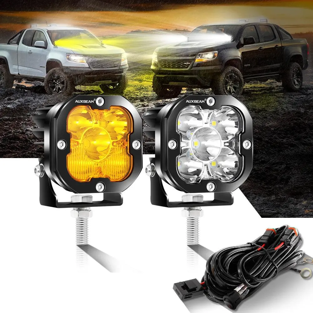 Xp-Ultra Series 3 Inch 80W 9600Lm Led Pods Lights White&Amber 1