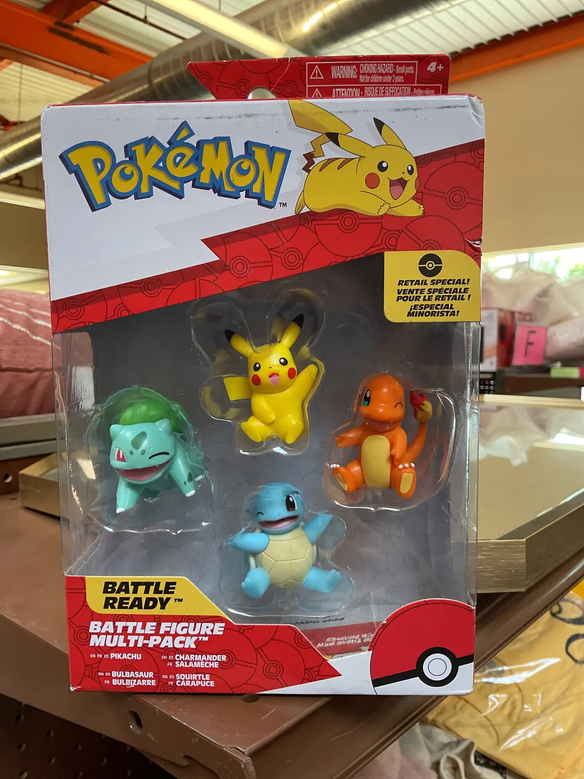 Pokemon Battle Figure Multipack - Pikachu, Bulbasaur, Charmander, & Squirtle 4 Pack 1