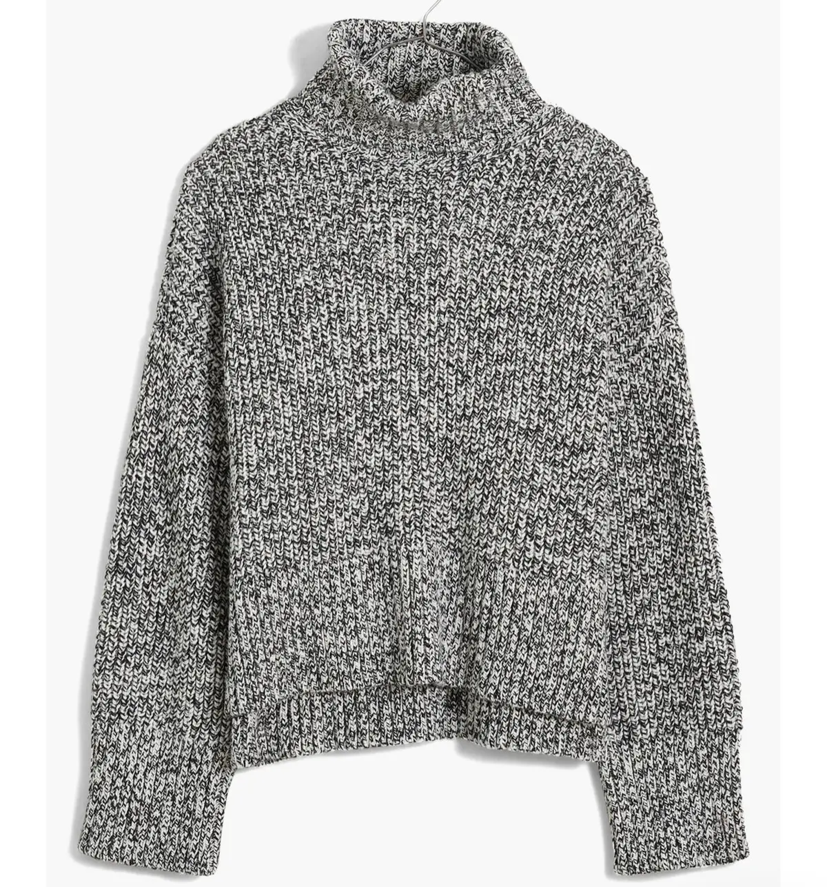 Madewell, Wide Rib, Turtleneck, Sweater, Marled Cookies And Cream  Size Small 1