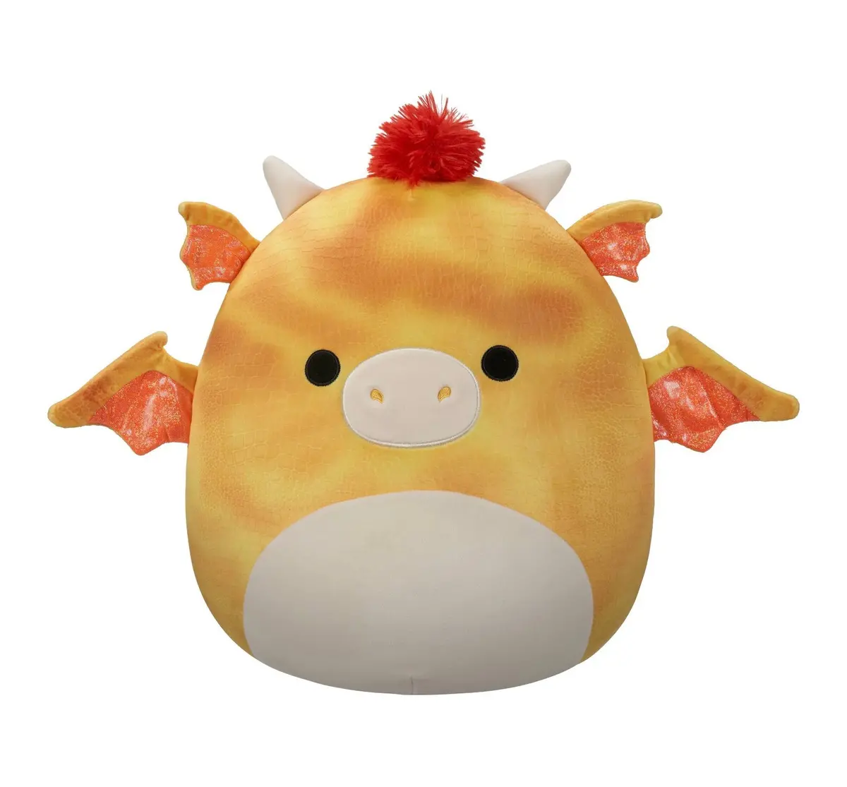 Squishmallows 16” Yellow Textured Dragon With Red Hair - Large Plush 1