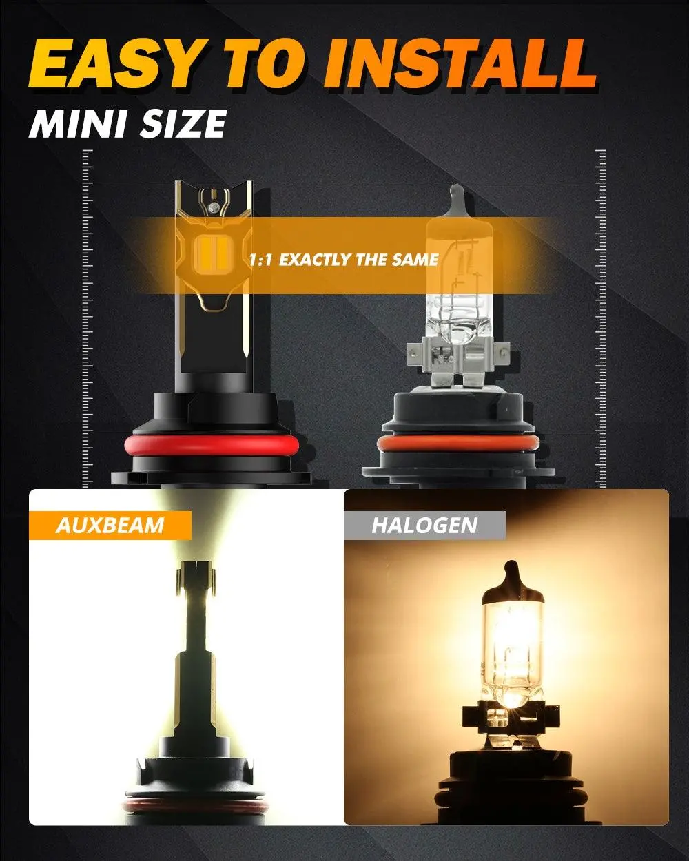 For 2000 Ford Mustang (Base/Gt/Svt Cobra R) 9007 Led Headlight Bulbs 8