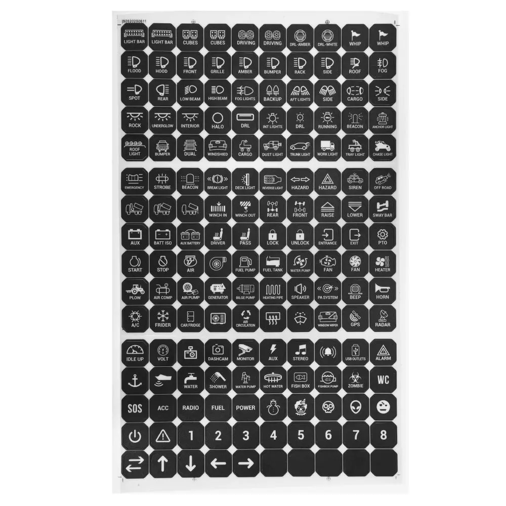 160 Universal Stickers For As Series Switch Panel 1