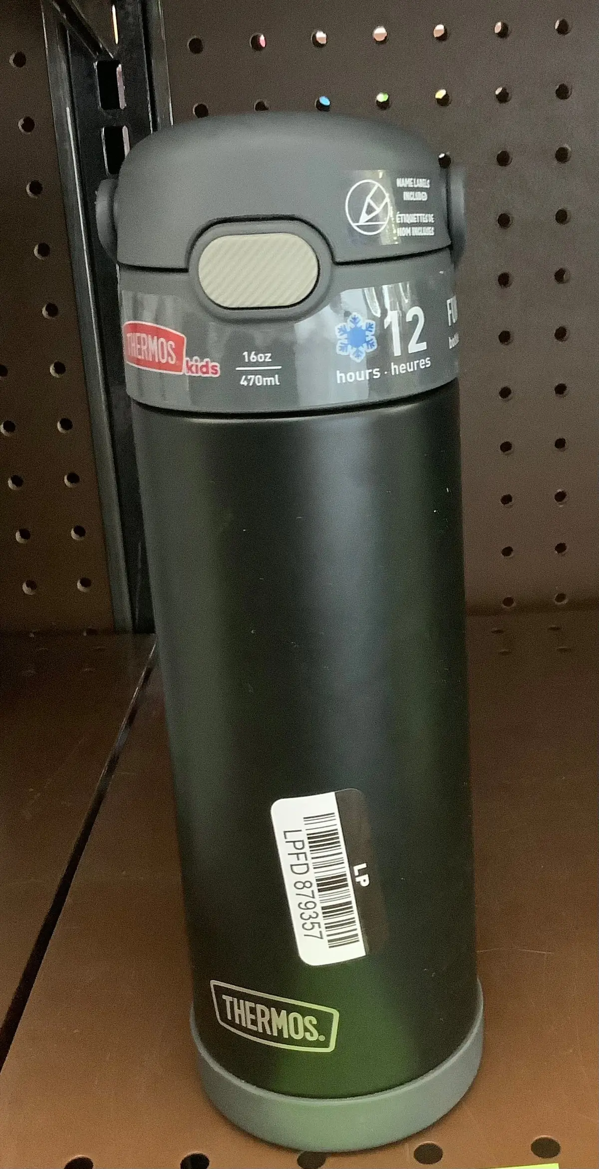 Thermos 16Oz Stainless Steel Funtainer Water Bottle With Bail Handle - Charcoal Pearl 1