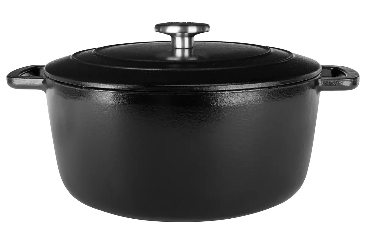 Cosy & Trendy Braadpan Met Deksel Fontestic Gietijzer Black Ø 28 Cm / 6.8 Liter - Geëmailleerde Anti-Aanbaklaag 1