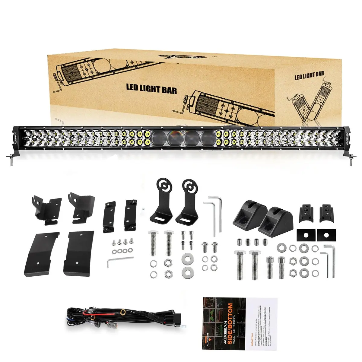 42 Inch 5D-Pro Series Led Light Bar & Car Roof Windshield Led Light Bar Mounting Bracket For Ford Bronco 2/4 Door 2021 2022 1