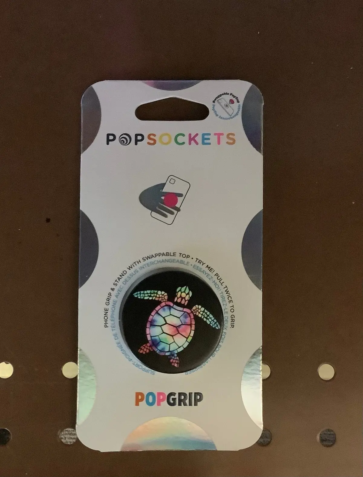 Popsockets Popgrip Cell Phone Grip & Stand - Tie Dye Turtle 1