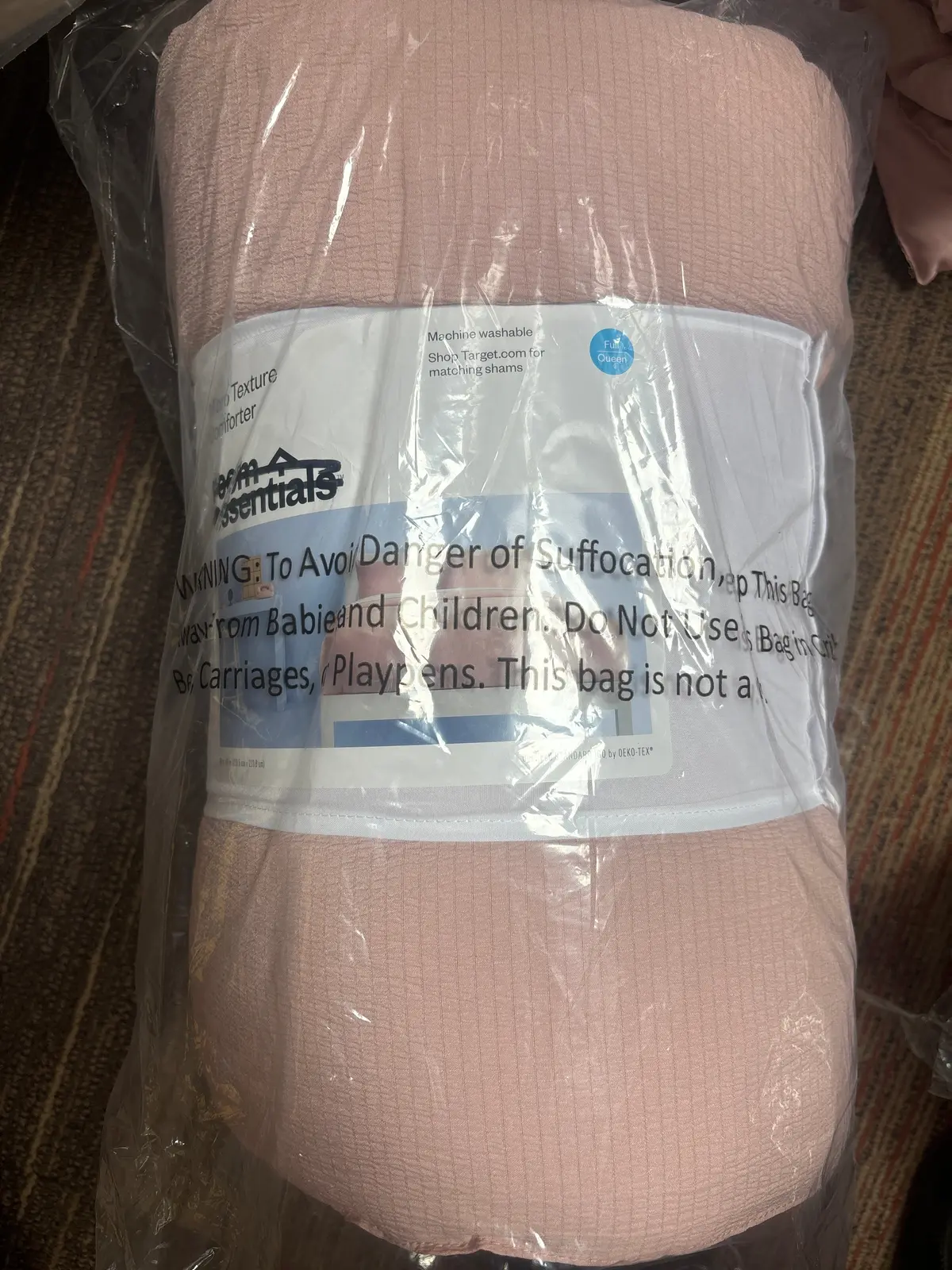Micro Texture Comforter Pink - Full/Queen 1