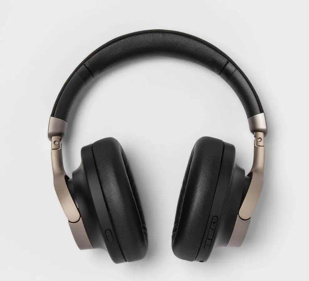 Active Noise Cancelling Bluetooth Wireless Over-Ear Headphones - Black/Gold 1